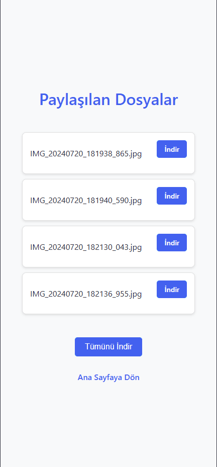 PC Drop Shared Files Interface