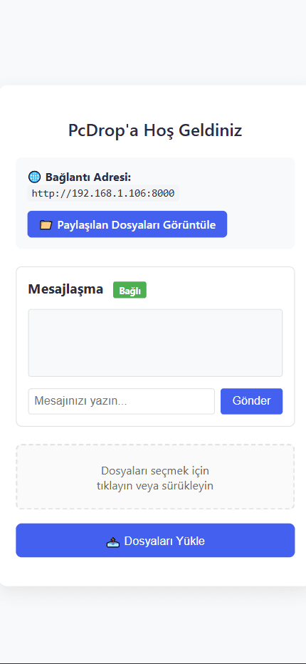 PC Drop Web Interface